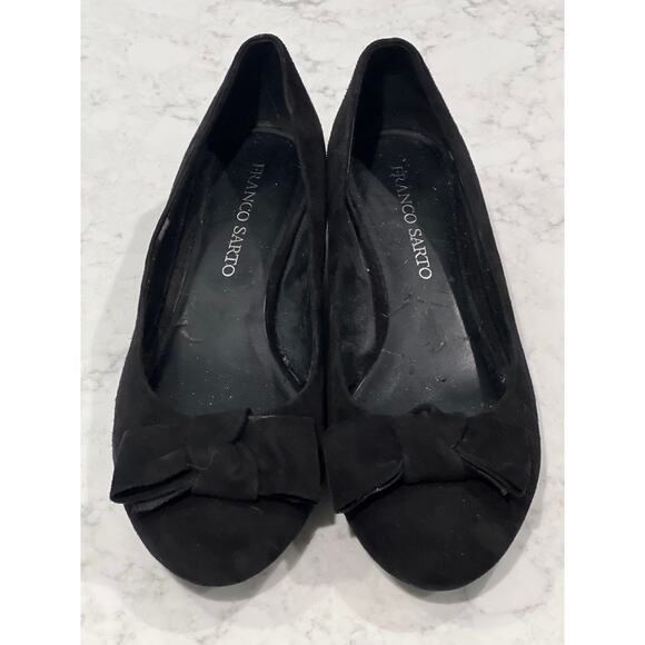 Franco Sarto Women’s L. Amigo Bows Velvet Leather Slip On Shoes Size 8.5M Black - Picture 3 of 9